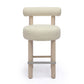 Carmel - Boucle and Solid Wood Counter Stool