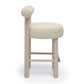 Carmel - Boucle and Solid Wood Counter Stool