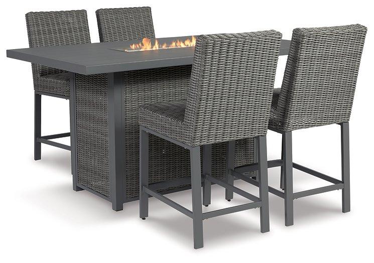 Palazzo Outdoor Counter Height Dining Table with 4 Barstools