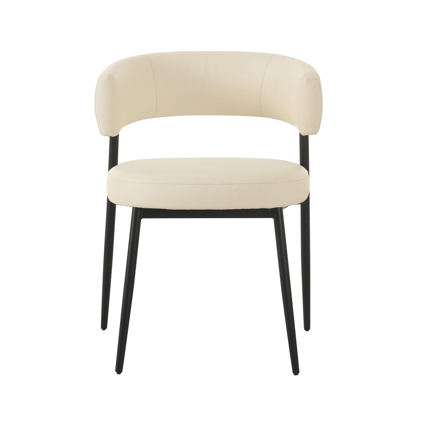 Maxine - Vegan Leather Dining Chair - Cream