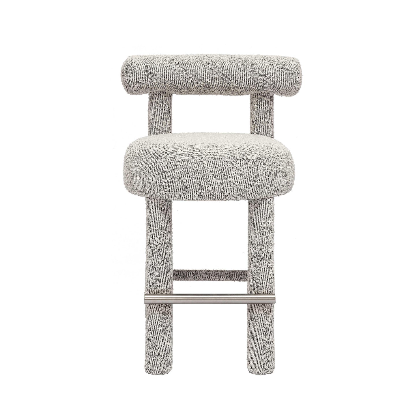 Carmel - Boucle and Solid Wood Counter Stool