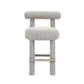 Carmel - Boucle and Solid Wood Counter Stool