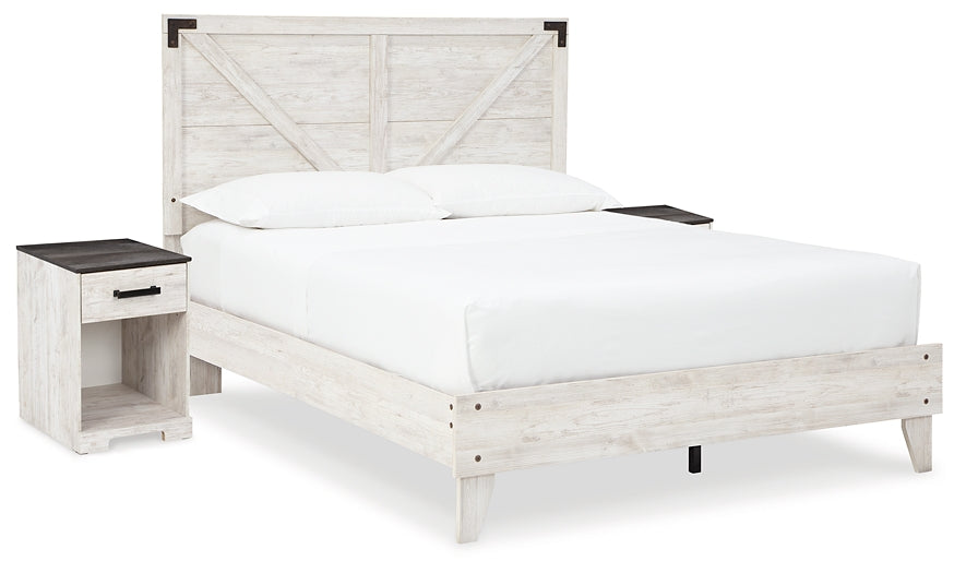 Ashley Express - Shawburn Queen Panel Platform Bed with 2 Nightstands